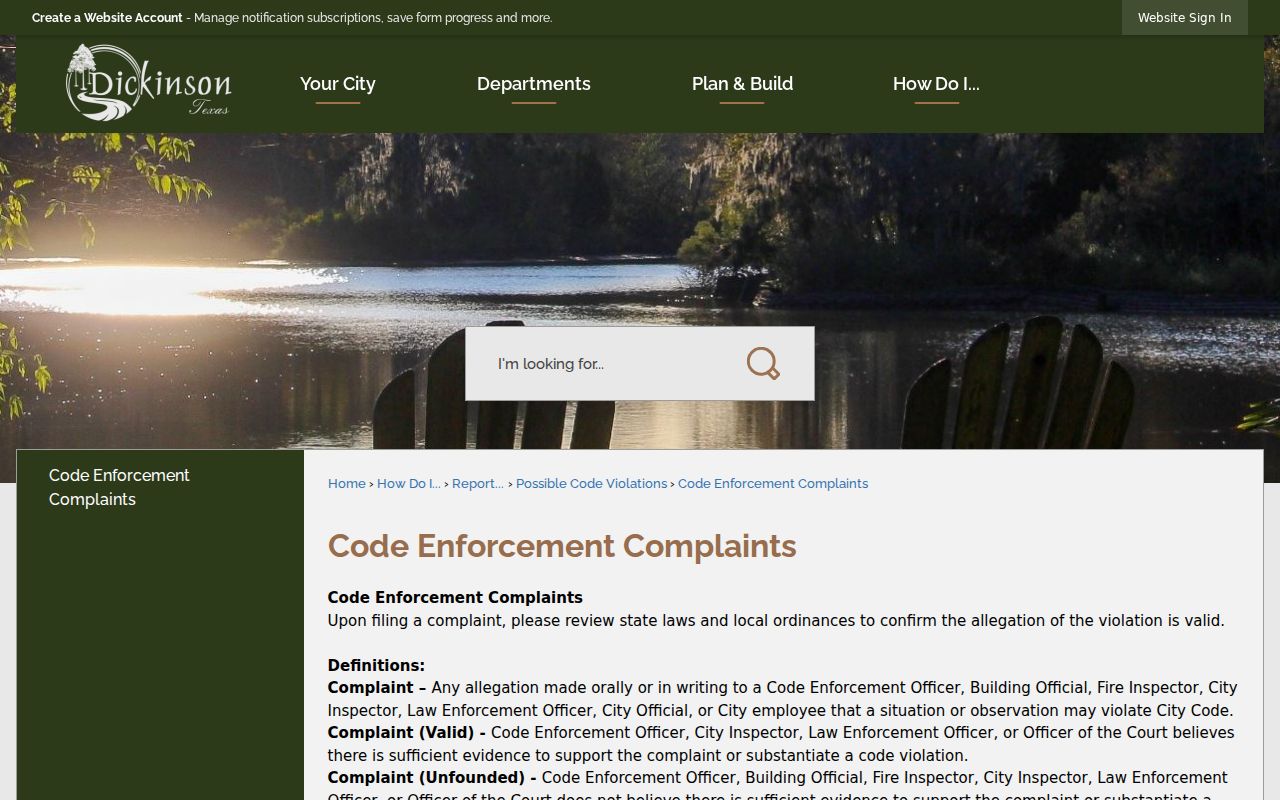 Dickinson neighbors address complaint workflow