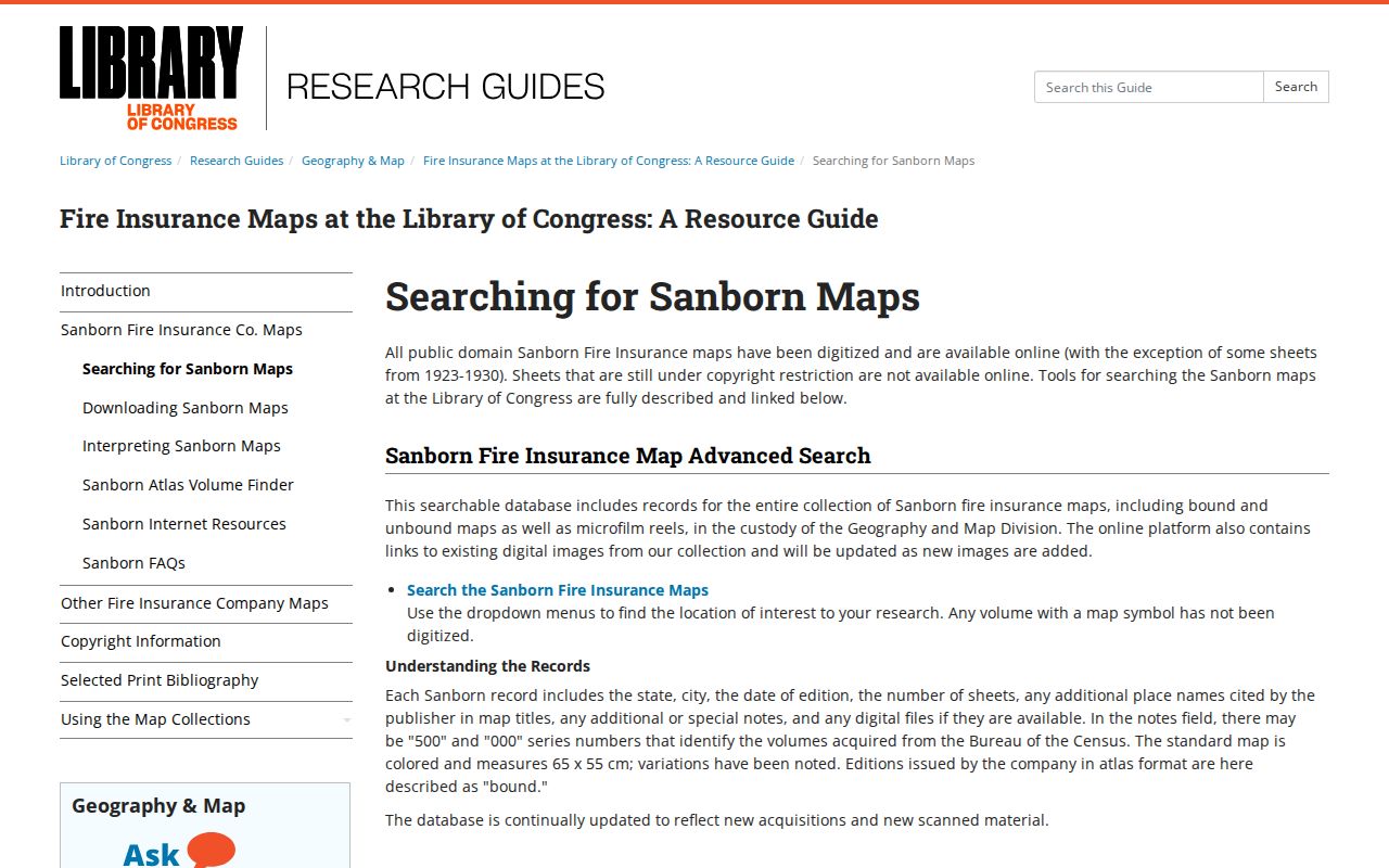 Dickinson previous residents research compares the Sanborn search guide with the local plat substitute